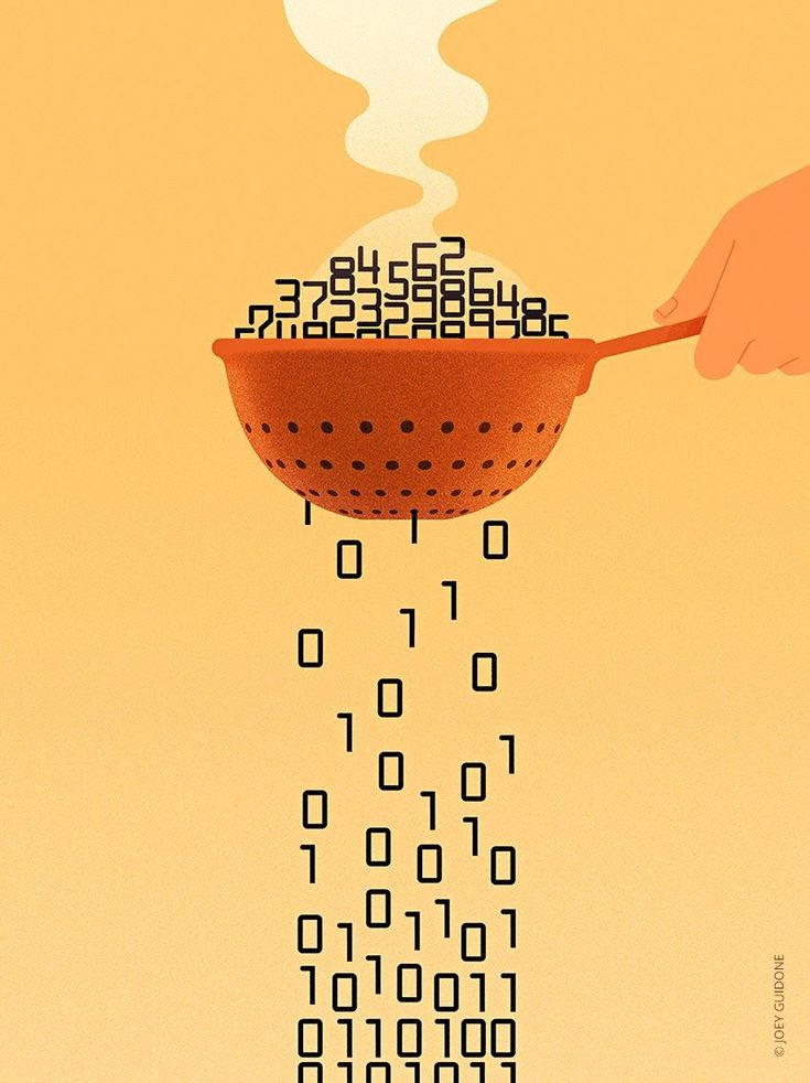 Numbers strained into binary