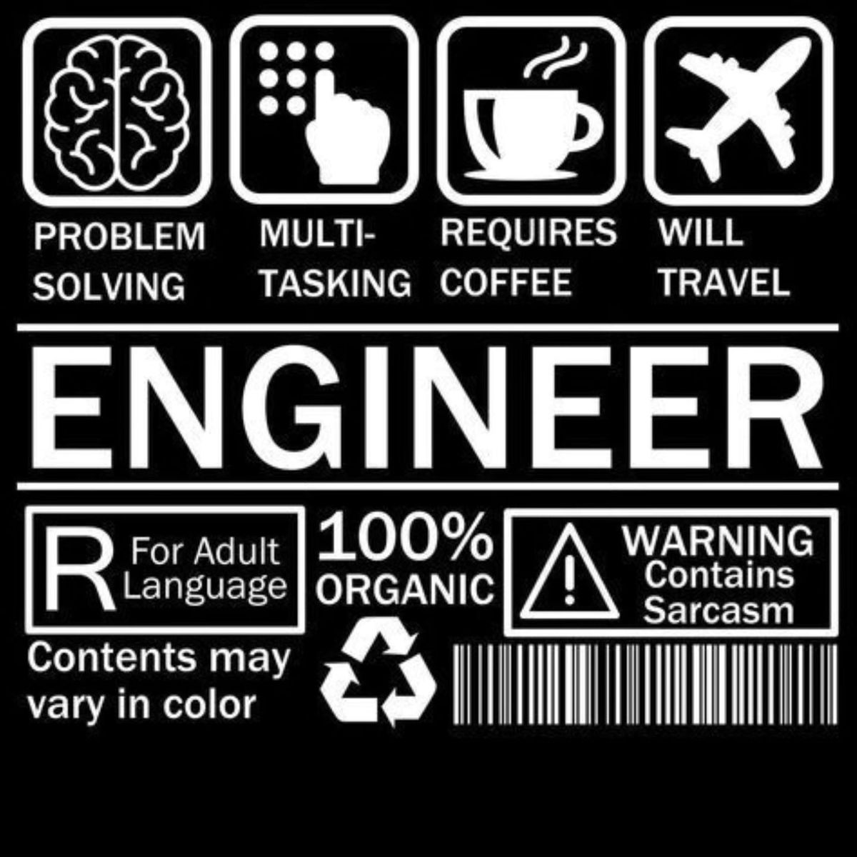 Engineer label — warning: contains sarcasm