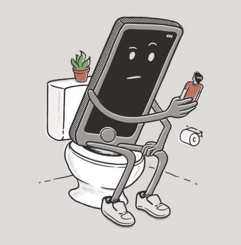Smartphone on a toilet spying